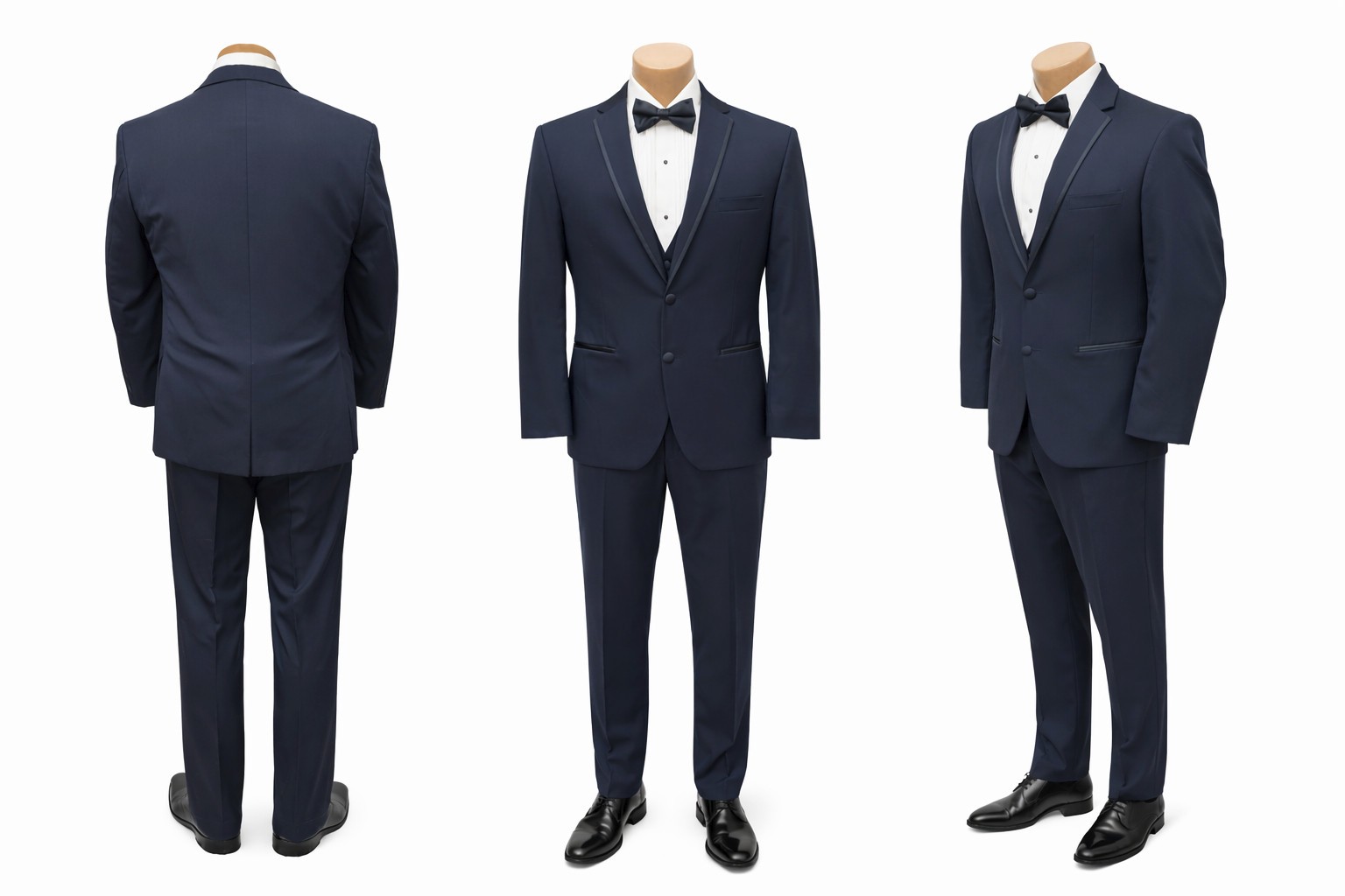Men's Michael Kors Fantasy Midnight Blue Tuxedo with Pants & Vest 3 Piece Suit
