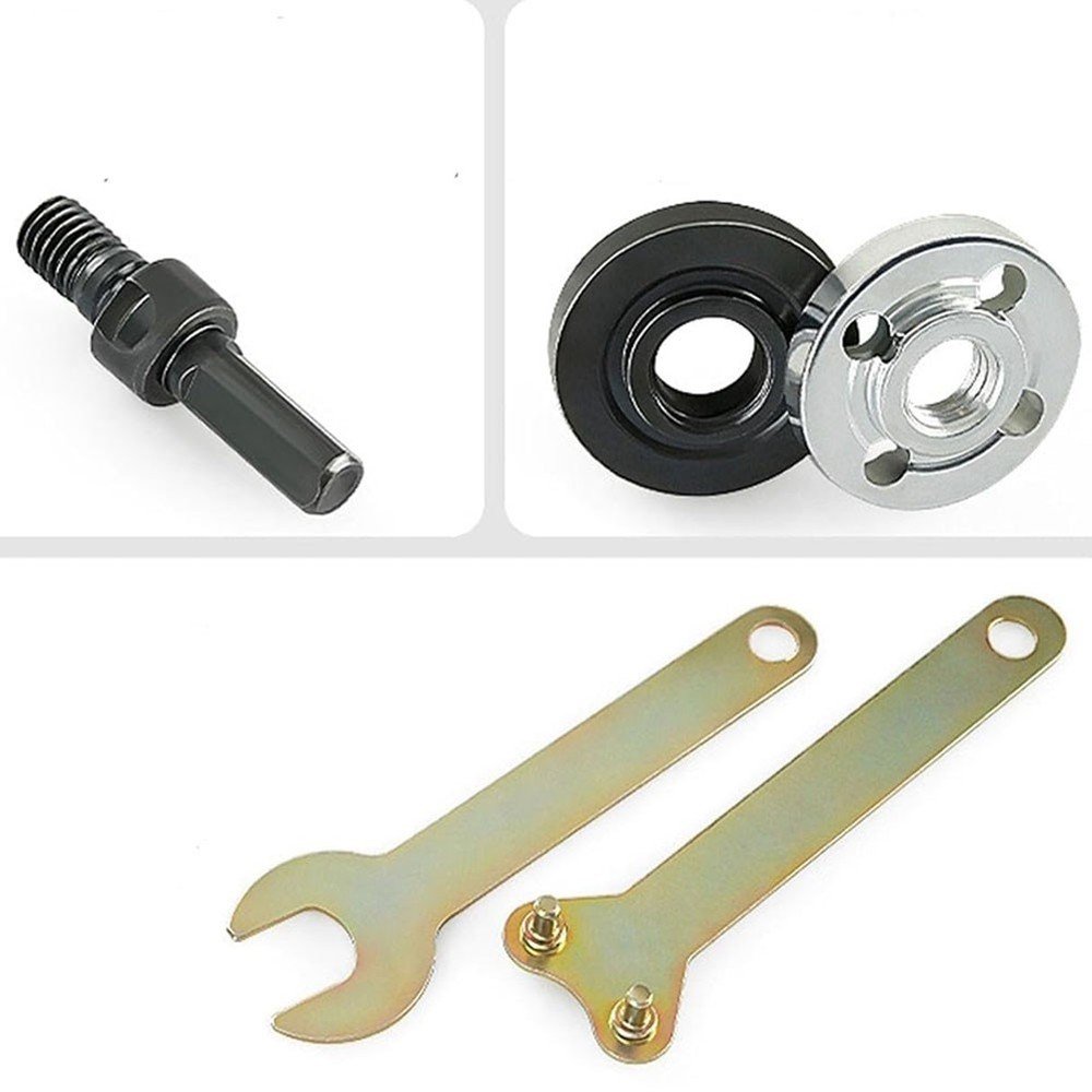 10mm 5Pcs Drill to Angle Grinder Adapter Set – Variable Rod Converter Tool