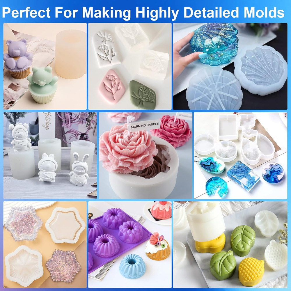 Silicone Mold Making Kit 64OZ Super Elastic Mold Maker
