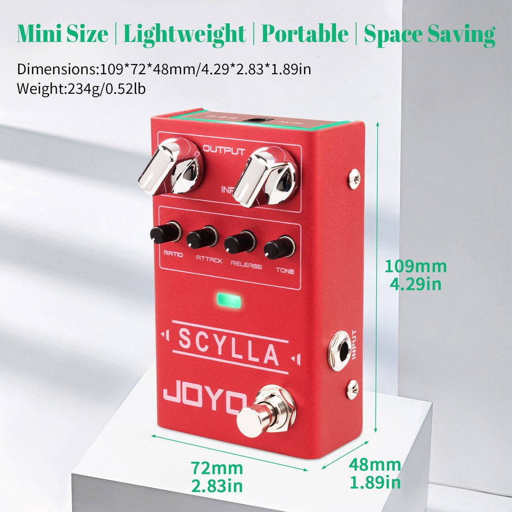 JOYO Compressor Pedal with Precise Knobs Low Noise FOR Electric Guitar Bass