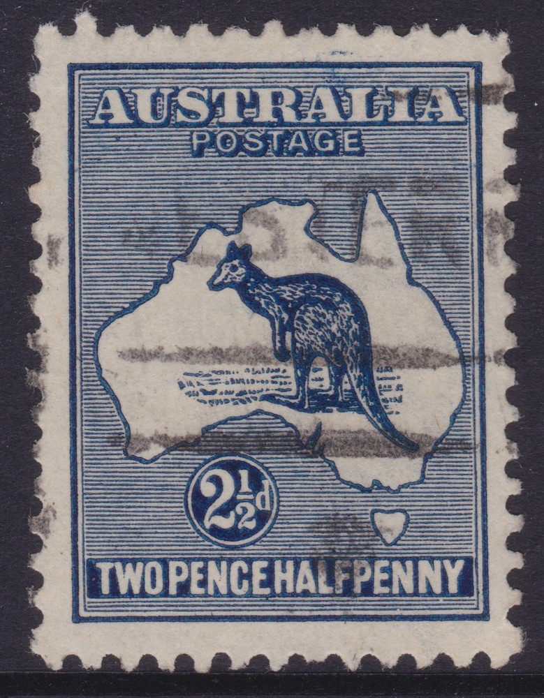 1917 Australia 2 1/2d Indigo Roo / Kangaroo 3rd WMK  REF: IDG29