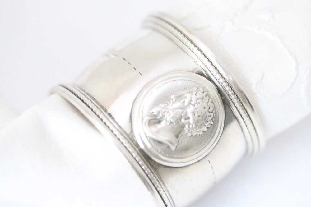 Sterling Silver Medallion Napkin Holder
