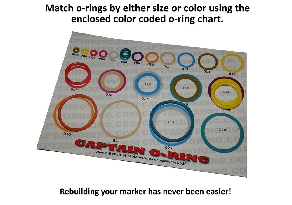 Planet Eclipse GEO 1 - Color Coded 3x Oring Rebuild Kit