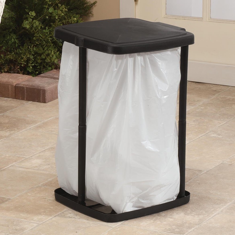 Portable Expandable Trash Bag Holder | Black
