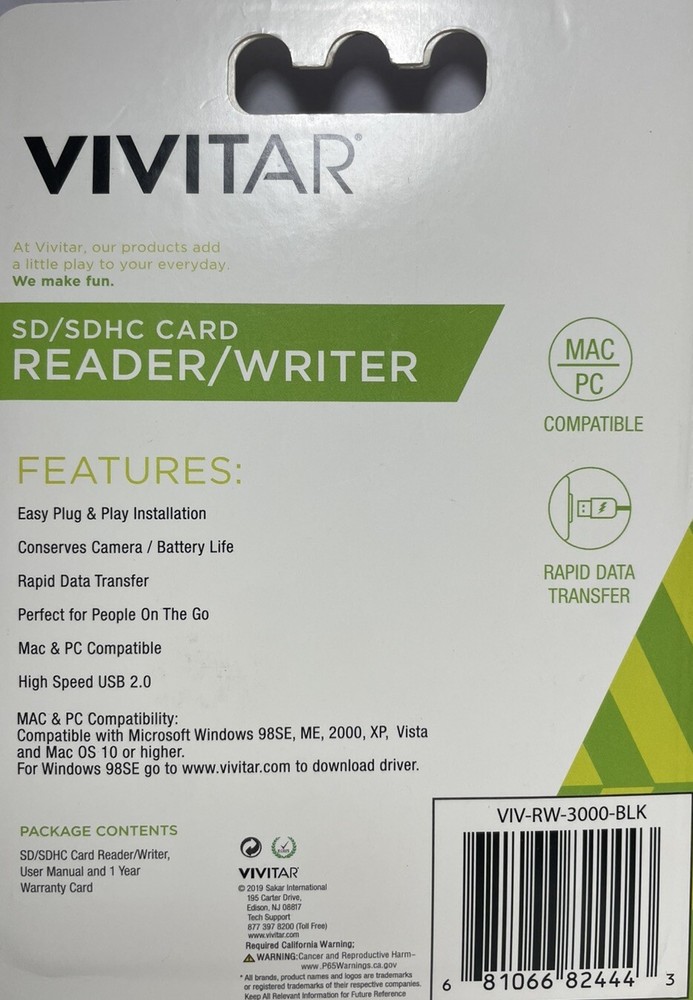 Vivitar Connect It Card Reader & Vivitar Transfer It Card Reader/Writer