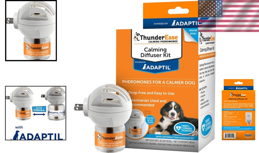 ADAPTIL Pheromone Diffuser Kit for Dogs - 30 Day Calming Solution for All Breeds
