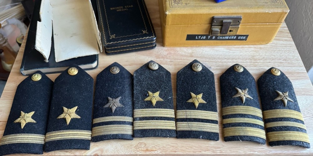 Named Attributed US Navy Naval Officer Grouping | Bronze Star in Coffin Case
