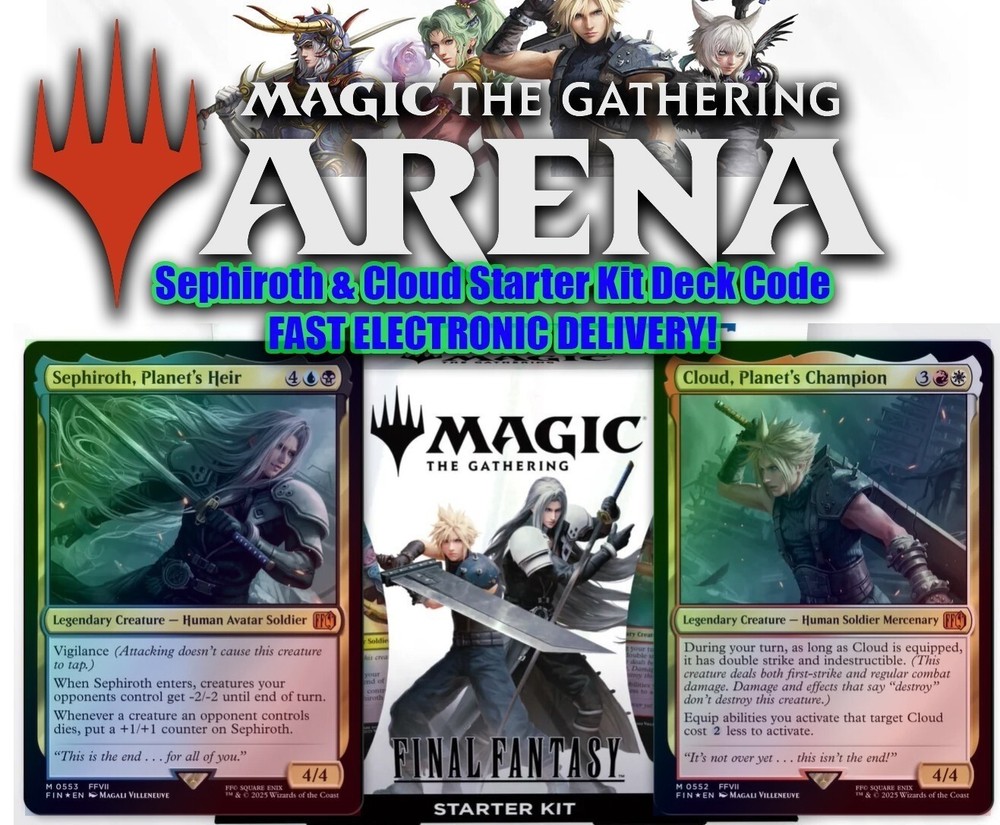 MTG Arena Code -  Final Fantasy Starter Kit (Both Decks!) - Email Delivery!