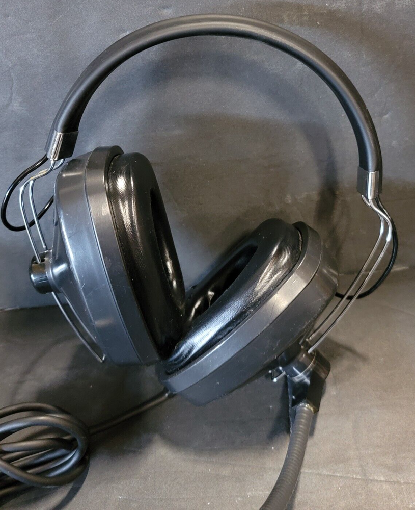 AS IS Clear-Com CC-60 Double Muff Over-Ear Headset with Microphone