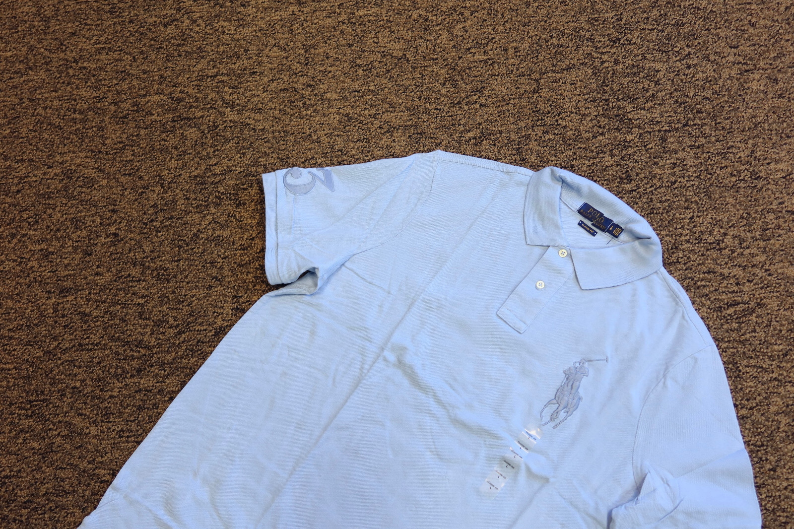 Polo Ralph Lauren Big Pony Classic Fit Polo Shirt Men's Large Blue