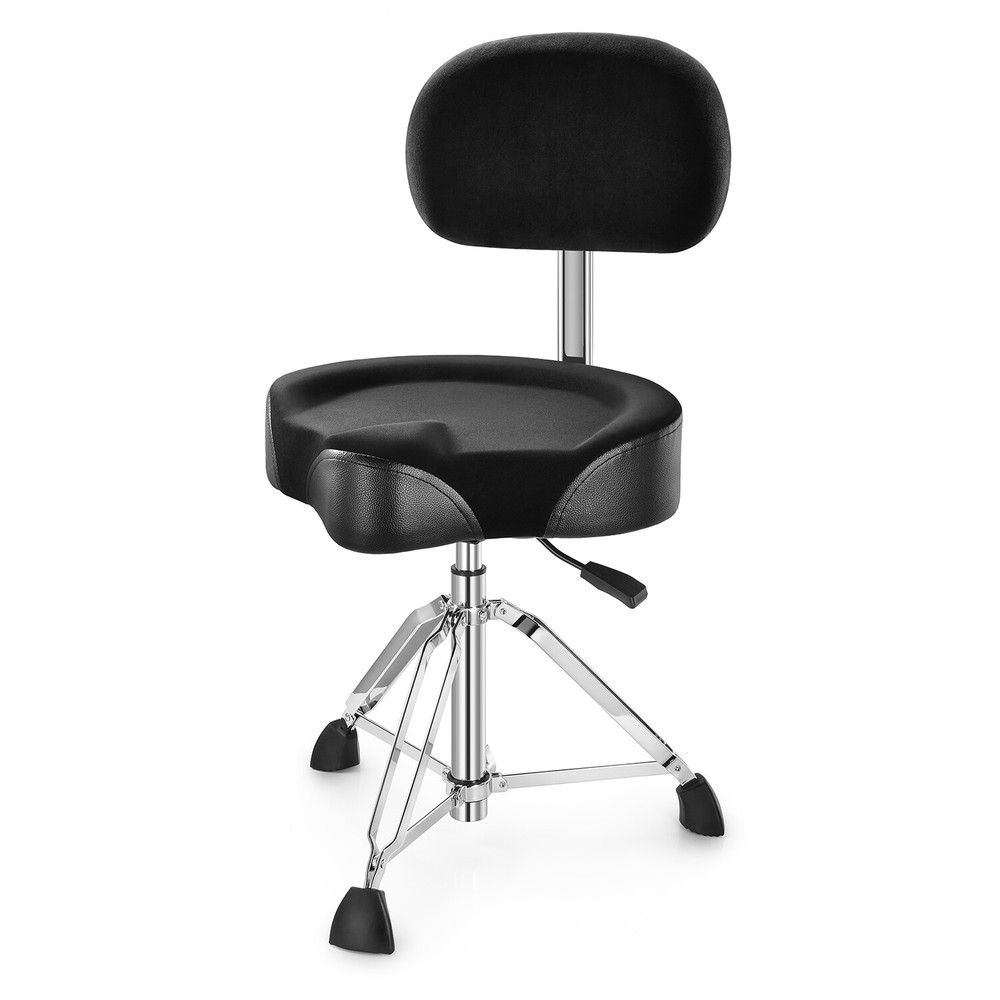 Donner Drum Throne With Backrest Motorcycle Style Stool Stable Adjustable Height