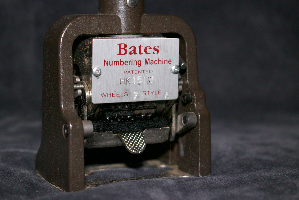 Bates Multiple Movement Numbering Machine HK151W - Wheels 7 Style A