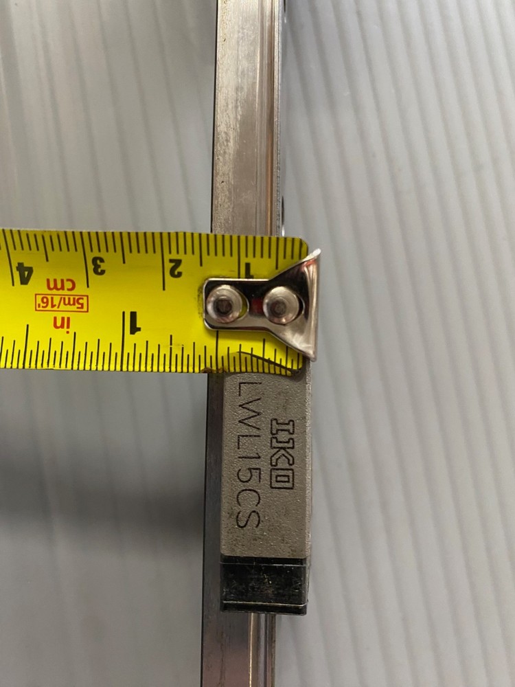 4 IKO LWL15CS SLIDE BLOCK WITH 55" LINEAR RAIL