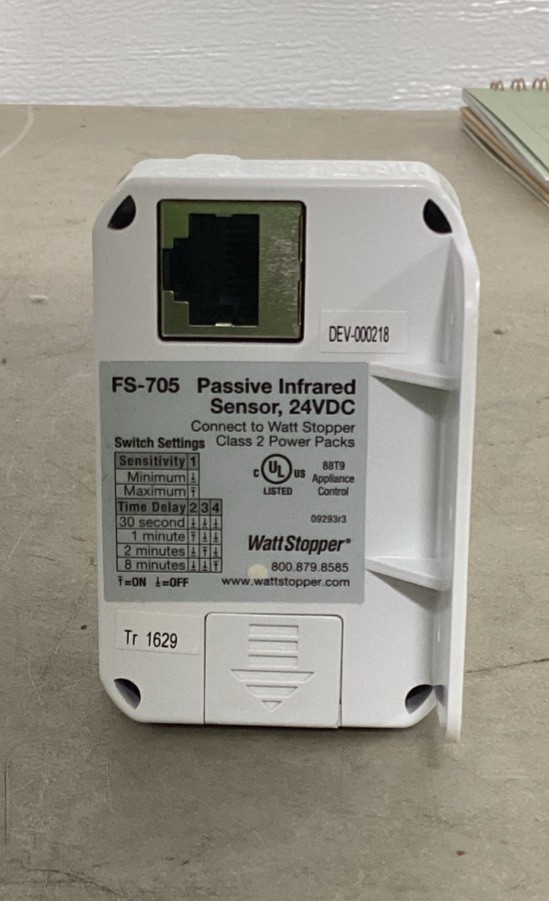 Passive Infared Sensor FS-705-W 24VDC Low Volt PIR Occupancy Sensor New