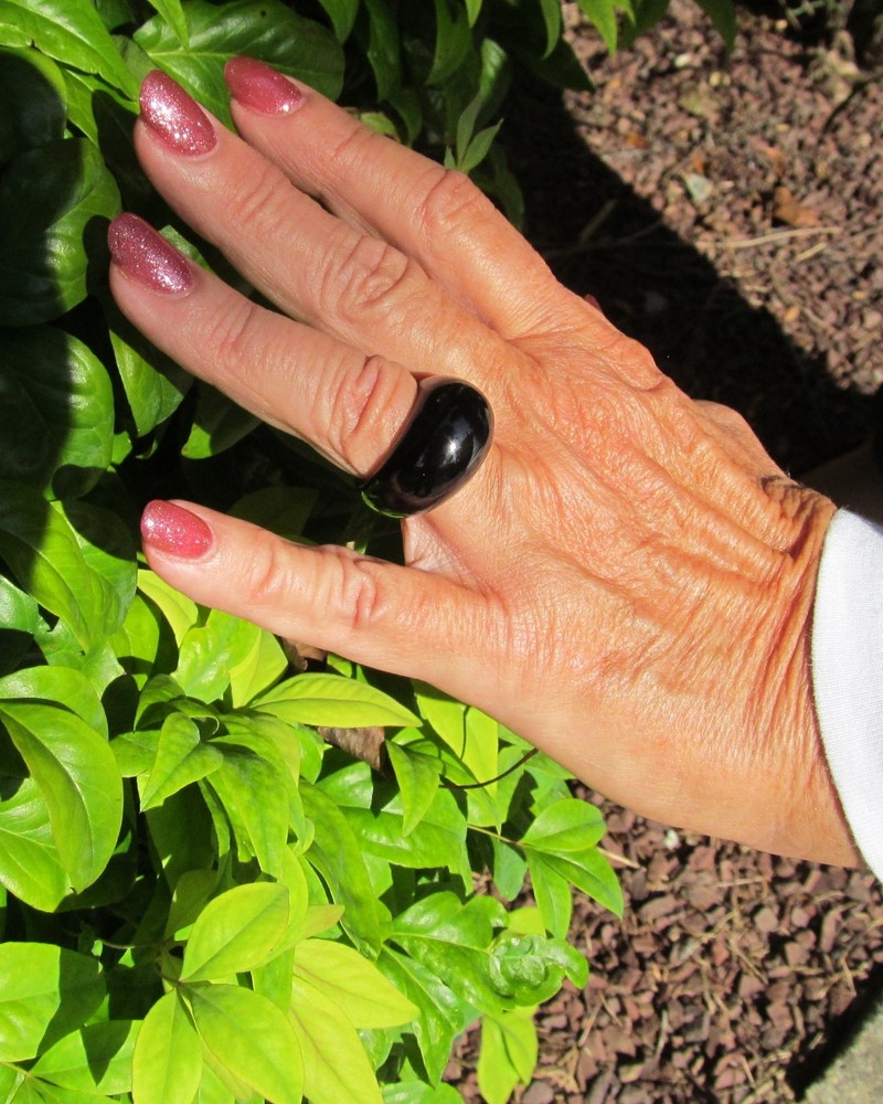 Impressive Natural Black Onyx Various SOLID Ring Sizes ONYXR142