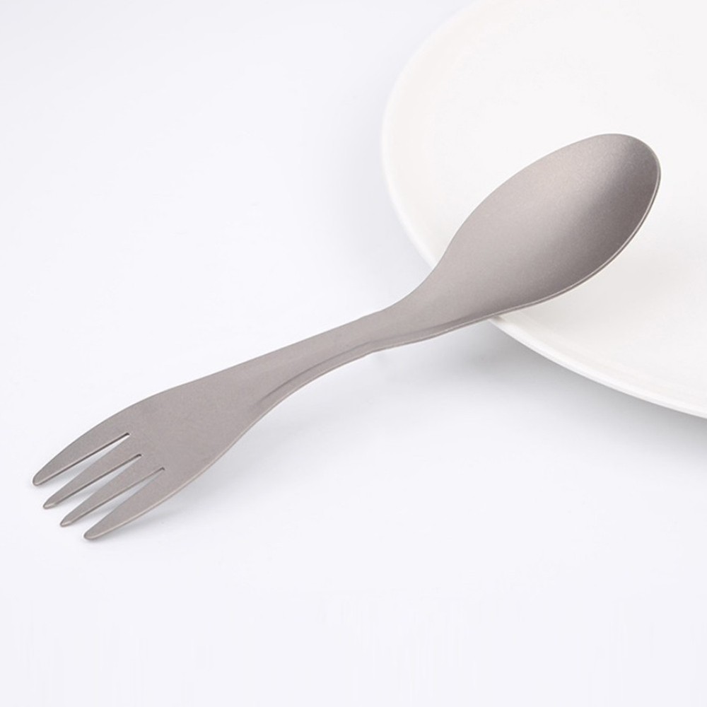 Titanium Spork for Camping Forks Silverware Reusable Cutlery Outdoor Tableware