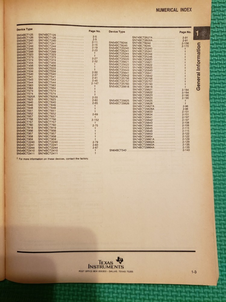 Texas Instrument BiCMOS Bus Interface Logic, Data Book 1989
