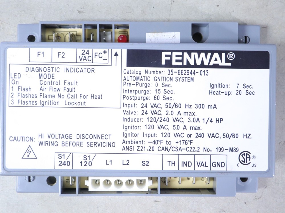 FENWAL 35-662944-013 Automatic Ignition Control Module