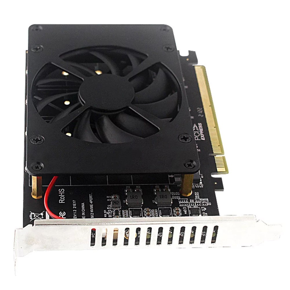 4-Disk Soft RAID Array SSD Adapter Card 4*32Gbps PCIE 3.0/4.0 NVME M.2 MKEY