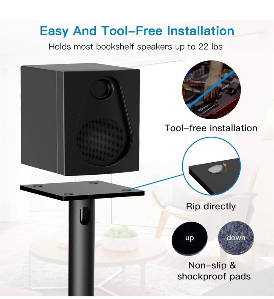 PERLESMITH Universal Speaker Stands Pair for Surround Sound