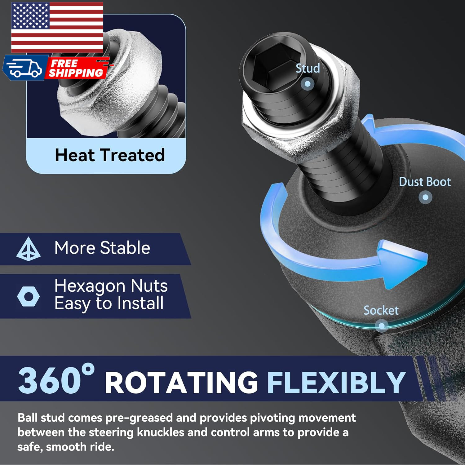 Front Suspension Kit Lower Control Arm Compatible with 2005-2010 Honda Odyssey