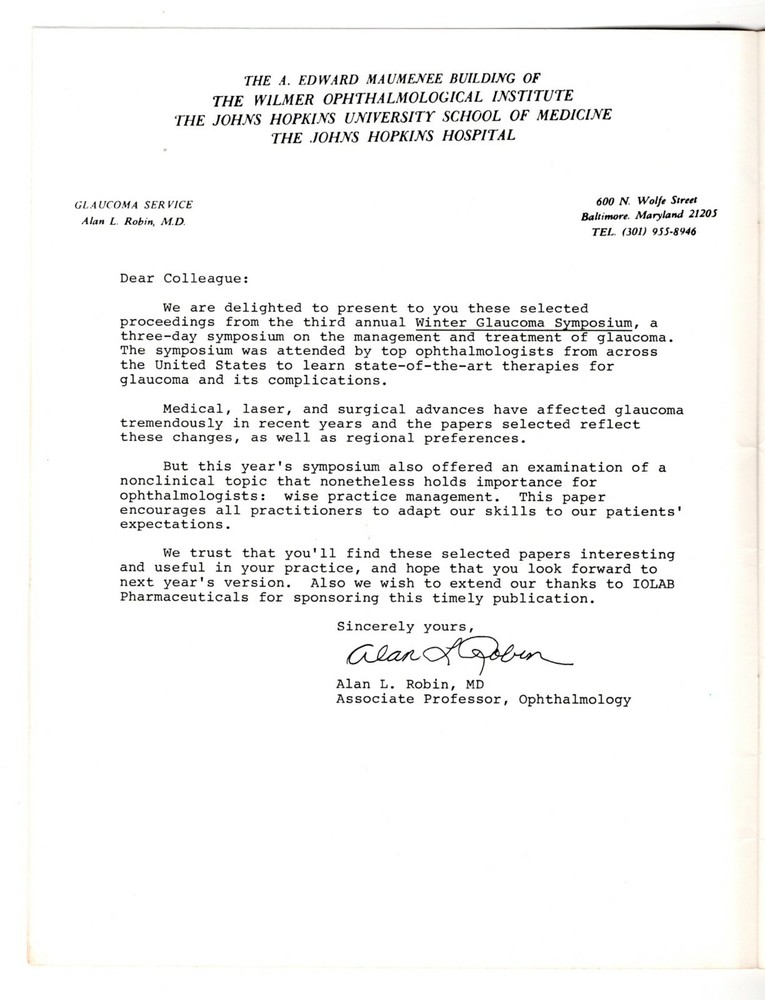 Third Annual Winter Glaucoma Symposium - Cancun, Mexico 1987 - Synopsis Program