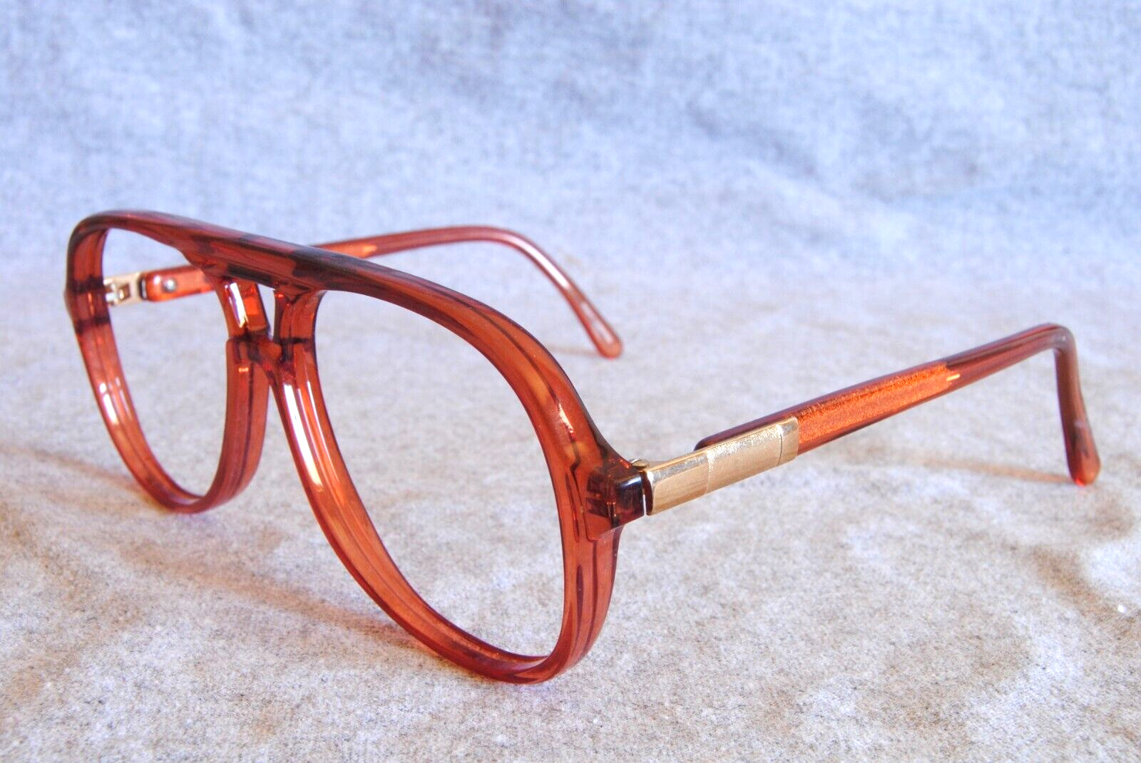 eagle eyeglass frames cognac 54-18 vintage