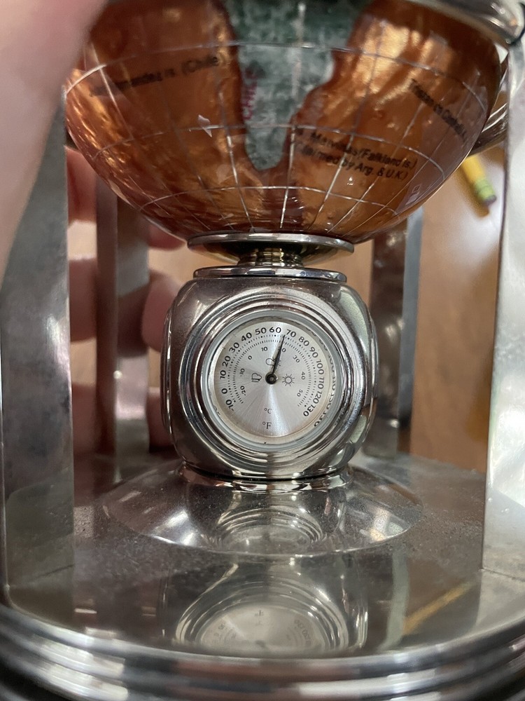 Alexander Kalfano rotating clock Globe Quartz Clock + Thermometer + Hygrometer
