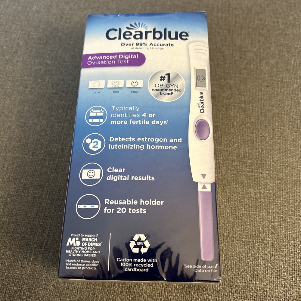 New Clearblue Advanced Digital Ovulation Predictor Kit - 20 Count Exp Date:03/25