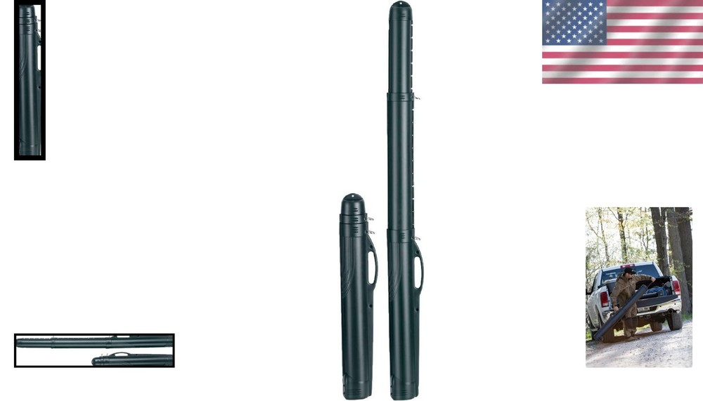 Telescoping Rod Case Black Polypropylene, 4.5" Dia, 47-88" Extends