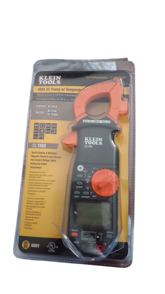 Klein Tools CL1100 400A AC Clamp Meter with Temperature & NCV