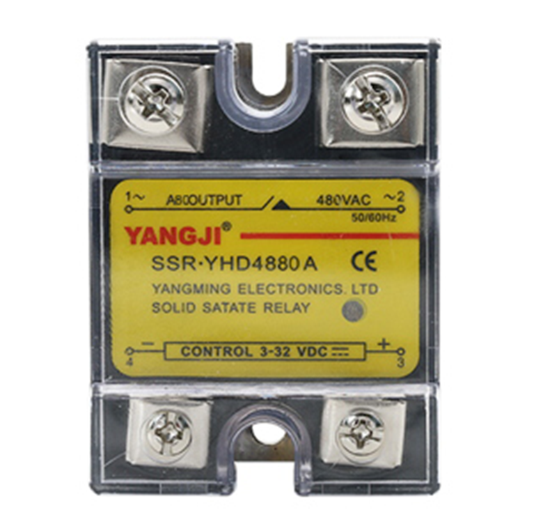 Single-phase SSR DC controlled AC DC-AC solid state relay YHD4880A 480VAC 80A