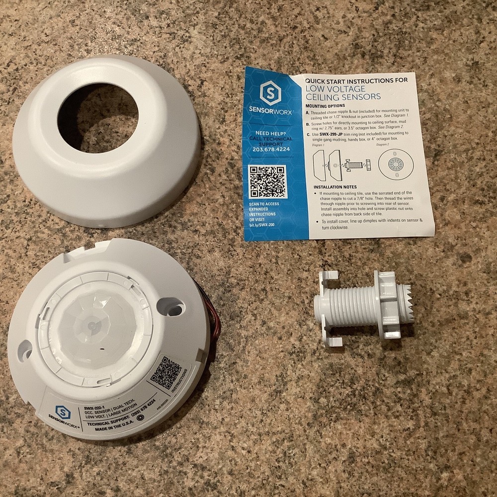NEW Sensorworx SWX-221-1 Low Voltage Ceiling Mount Occupancy Sensor