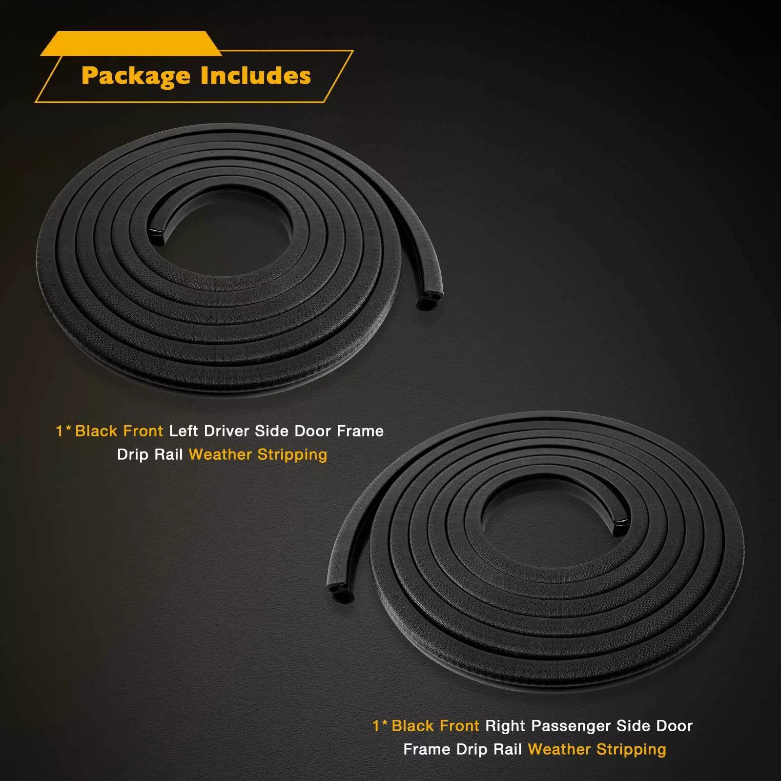 2X Rubber Door Weatherstrip Seals Set Fits Chevy GMC Suburban C/K 1500 2500 3500