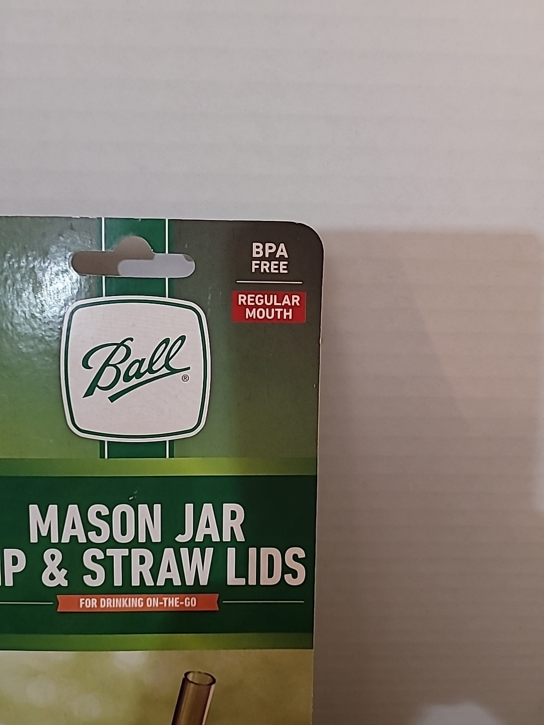 Ball Mason Jar Sip And Straw Lids Set Of 2 BPA Free Brand New Regular Lid