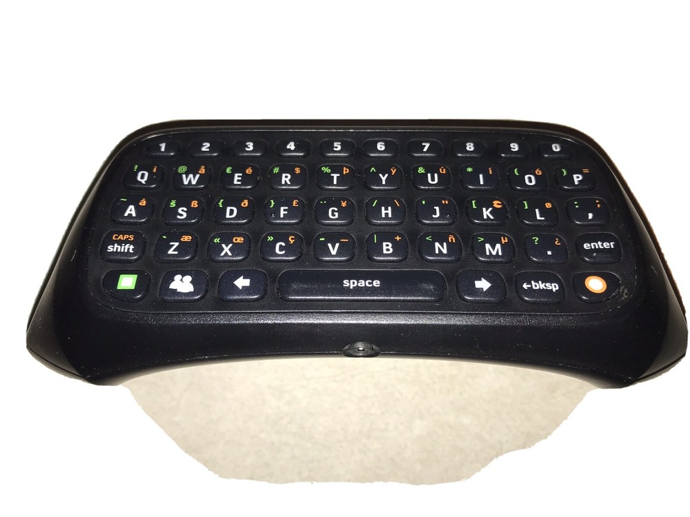 Black Microsoft Xbox 360 Controller Chatpad Keypad Keyboard