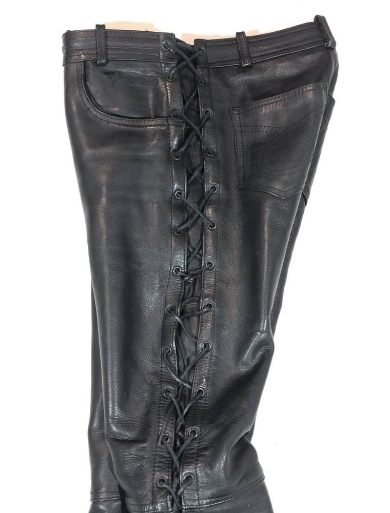 Modeka Leather Moto Racing Pants Vintage