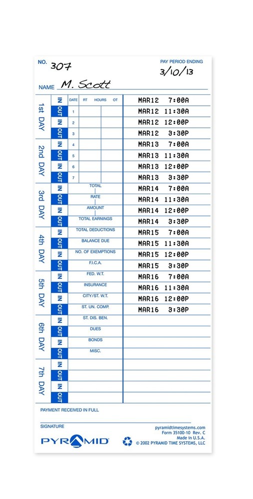 Pyramid Time Systems Model 3600SS SmartSite Time Clock and Document Stamp, Sm...