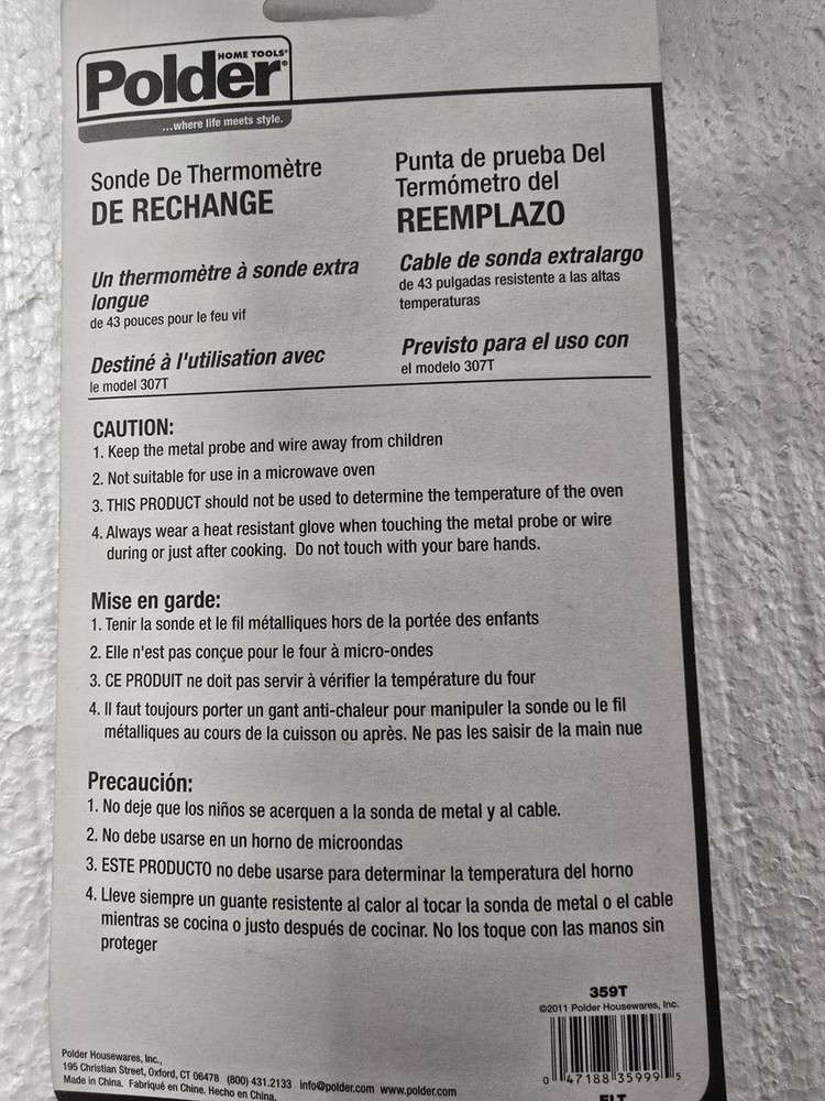 Polder Replacement Thermometer Probe 359T