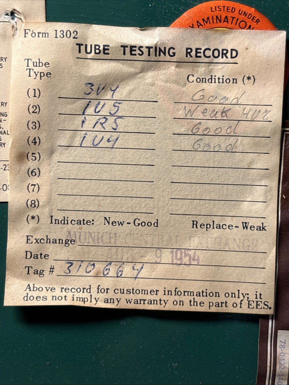 1954 Vintage - Philco -Model 53-642 -A.C. / D.C. Portable Tube Radio - Working