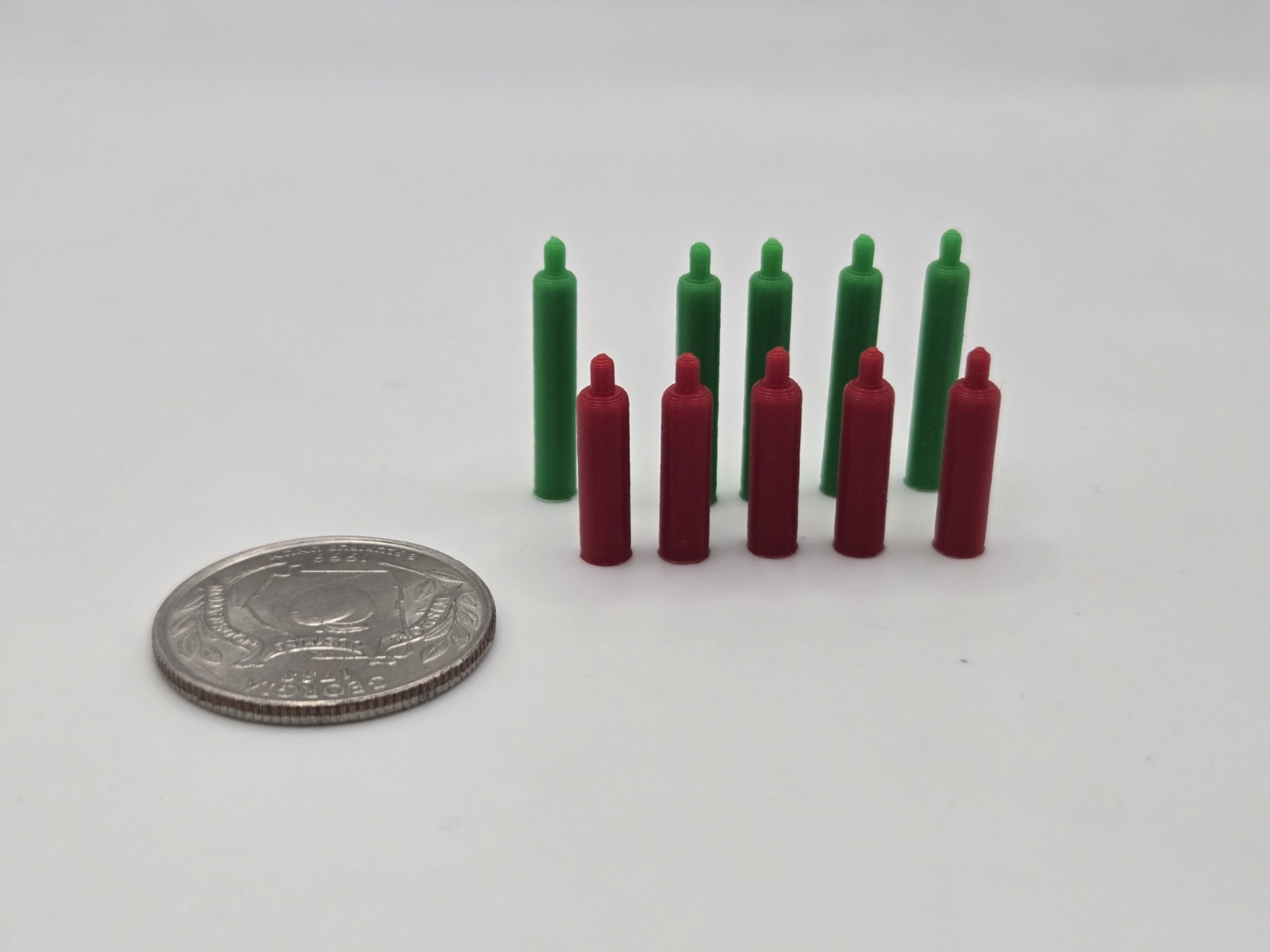 1/64 Scale Oxy/Acetylene Welding Gas Tanks in Red and Green *10 Pack*