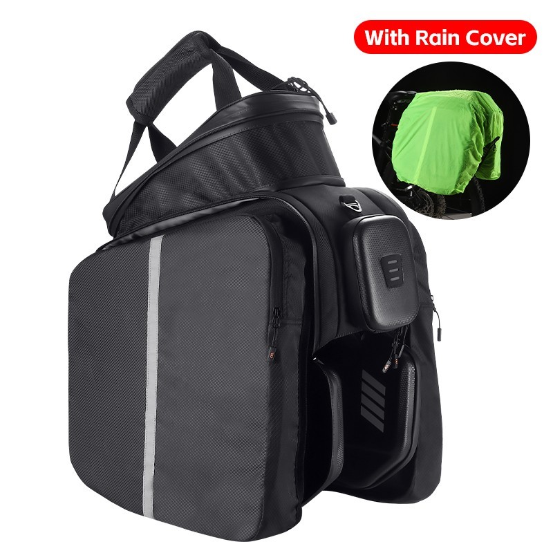 WEST BIKING E-Bike Battery Bicycle Pannier Waterproof Rear Rack Carrier Bag 20L