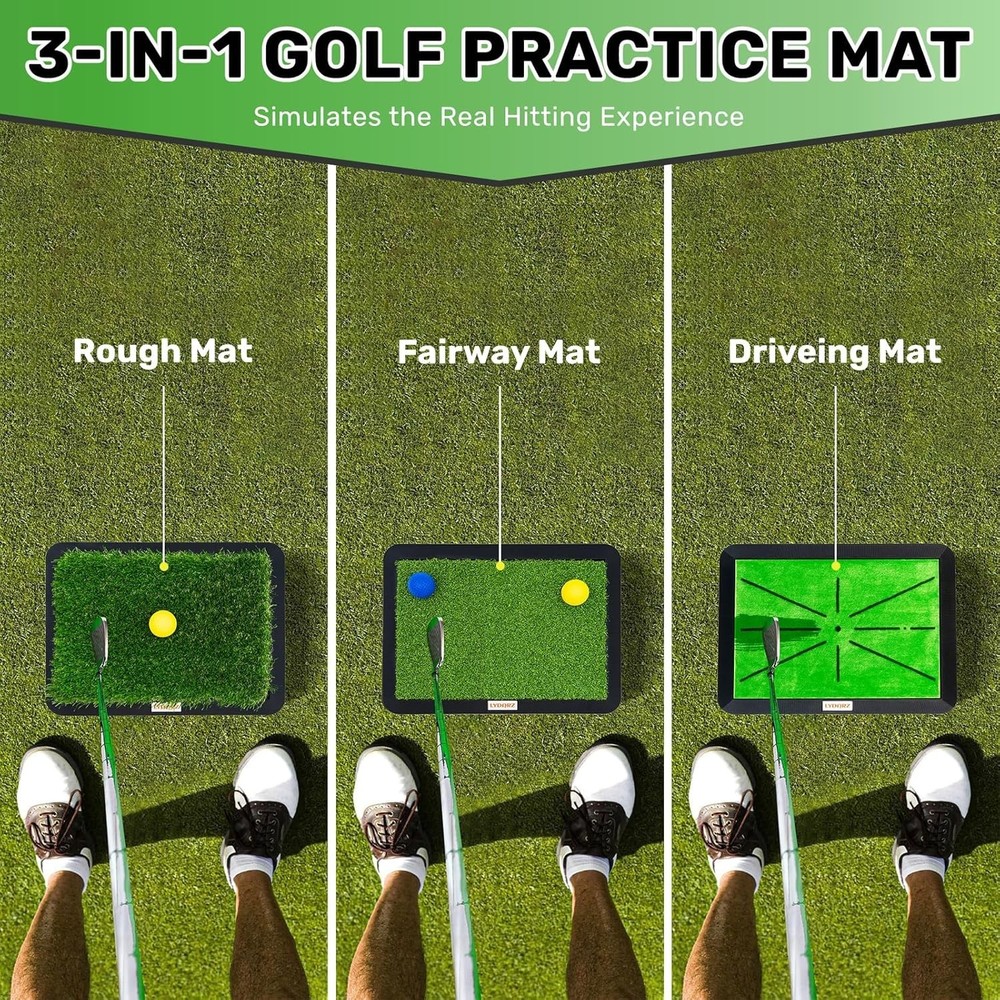 Versatile Golf Training Mat with Quick Feedback - Perfect for Indoor & Outdoor