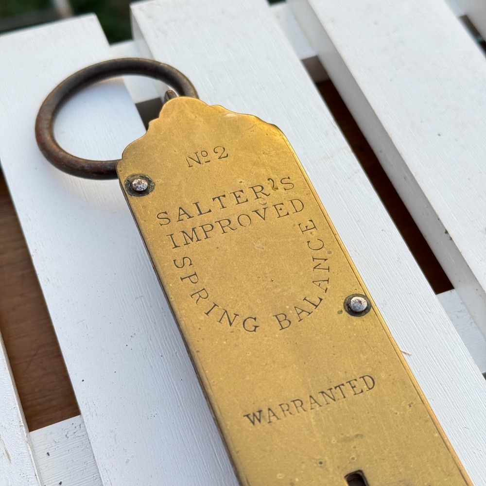 SALTER'S IMPROVED SPRING BALANCE SCALE NO. 2 BRASS
