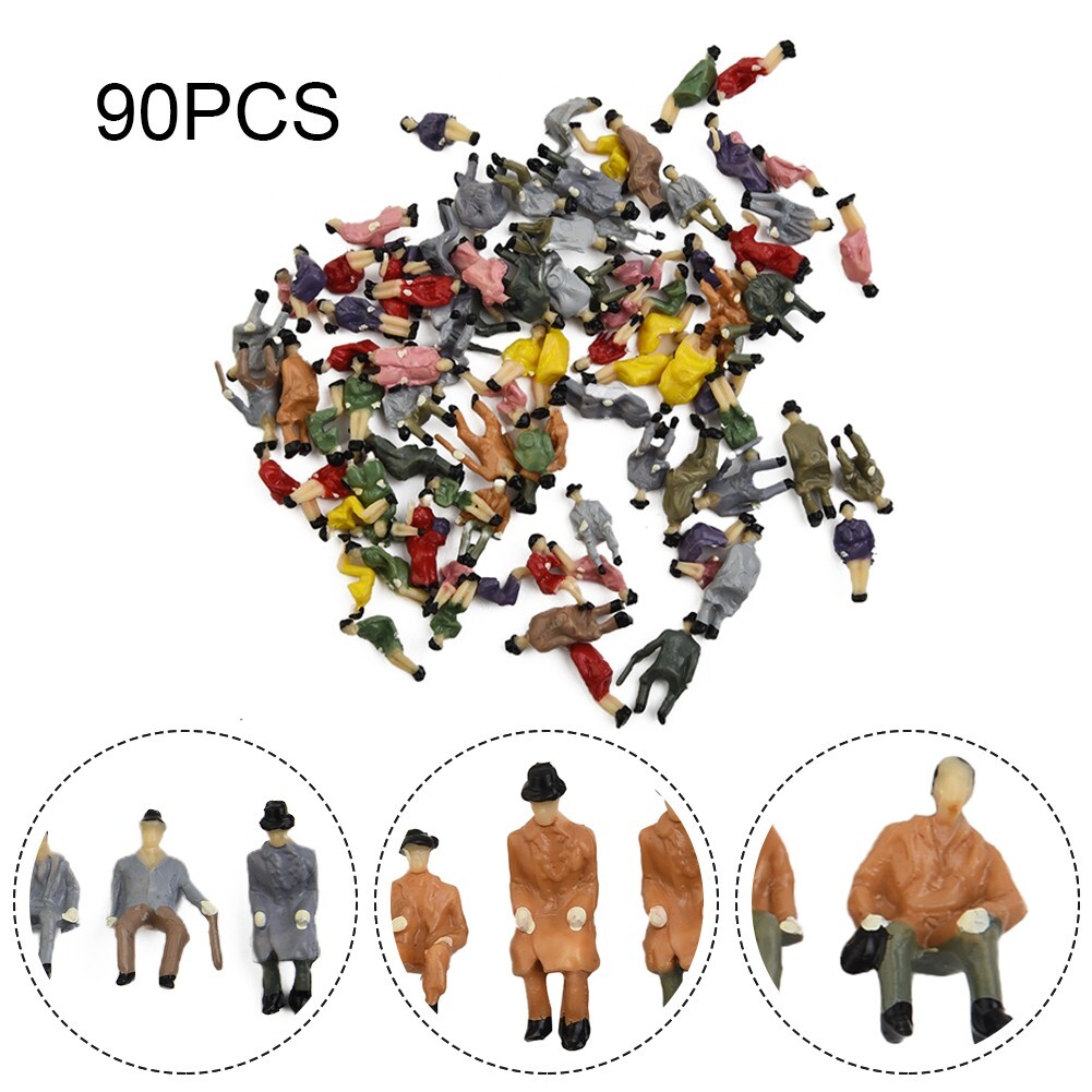 90Pcs HO Scale ALL Seated People Sitting Figures Passengers Different Poses New
