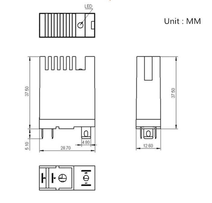 Small 12-24VDC solid state relay rail type GK5D6124 DC control DC 5A 60VDC