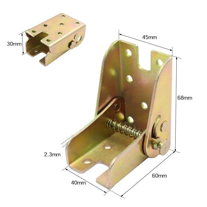 4PCS Folding Bracket Locking Hinges 90° Self Lock Table Leg Support Zinc