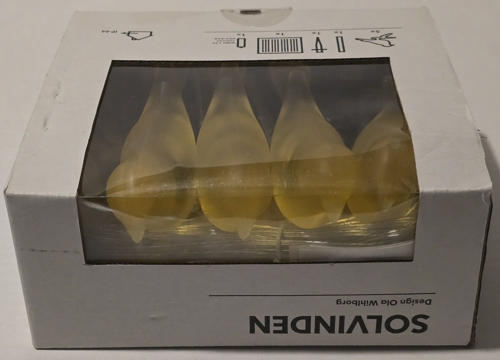 Retired IKEA SOLVINDEN Solar Powered Bird String Lights New Yellow