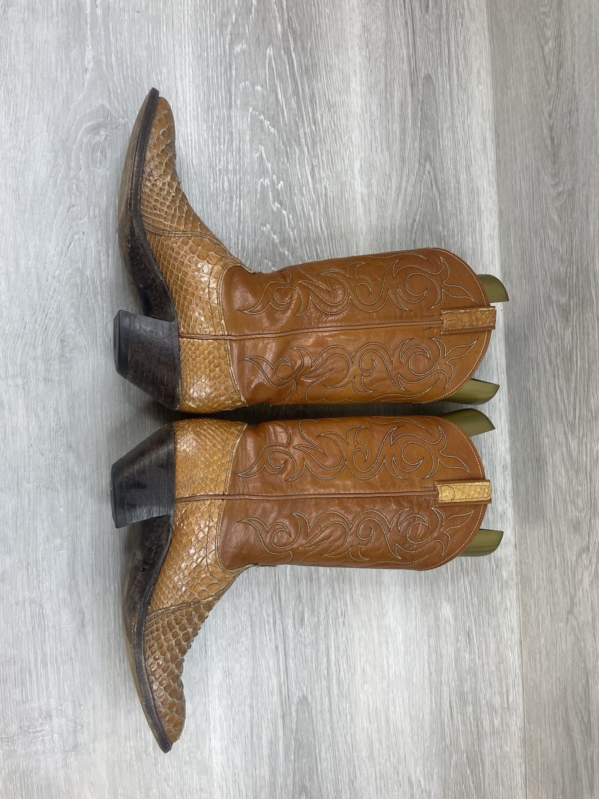 Dan Post Exotic Python Snakeskin 8.5A Leather Western Cowgirl Boots Women’s