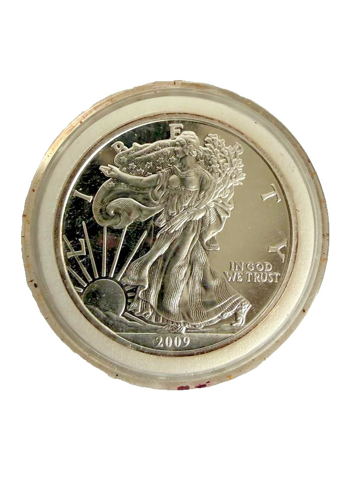 2009 Walking Liberty .999 Silver Clad Token Silver Dollar Coin 71mg